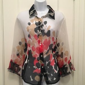 Nicola sheer blouse